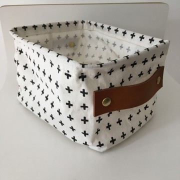 Commode mandje plusjes leer 1