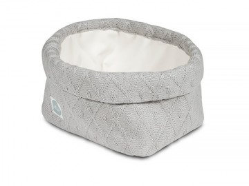 Mandje diamond knit grey