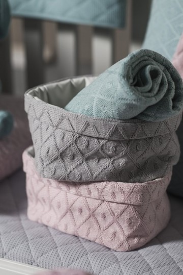 Mandje diamond knit vintage pink 2