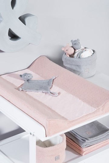 Waskussenhoes soft knit roze